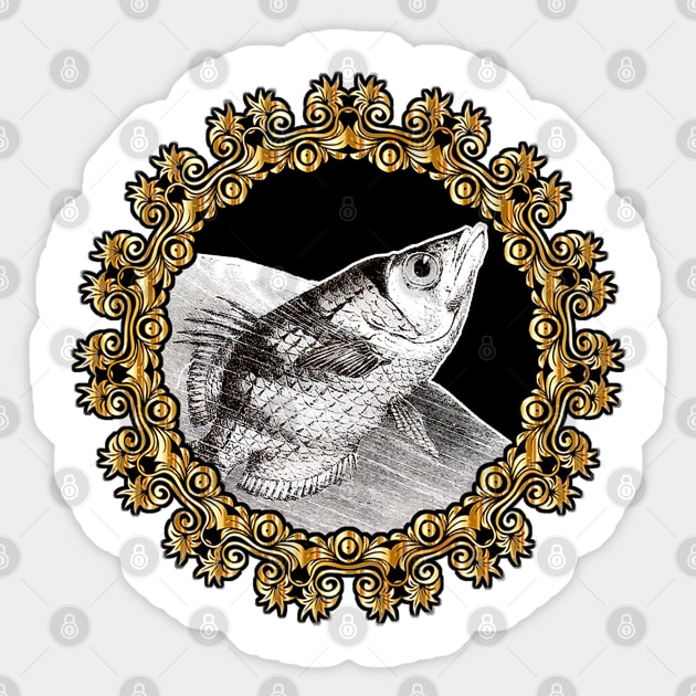 Pisces zodiac sign Fish gold Sticker by Marccelus